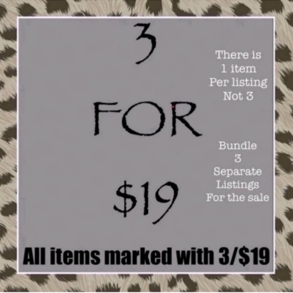 3 for $19 sale